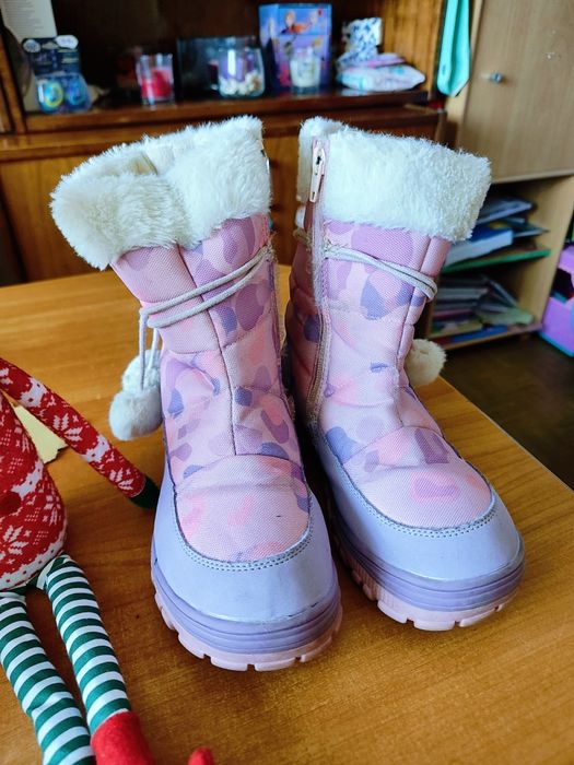 Śniegowce dziecięce pompony ocieplane 33 Deichmann