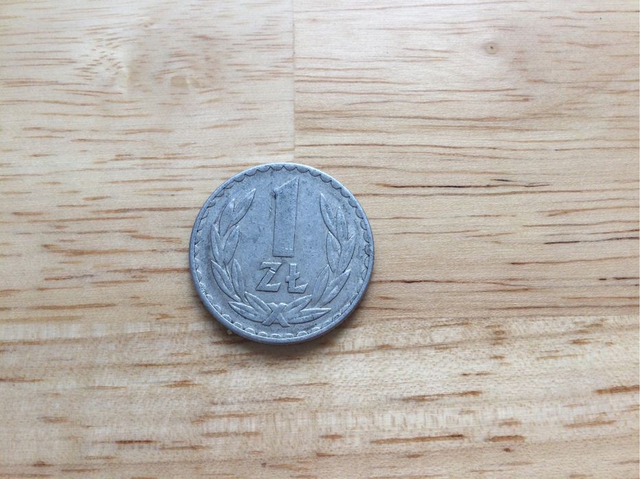 Moneta 1 zł bez znaku mennicy z 1976