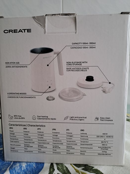 Batedor / aquecedor / espumador de leite