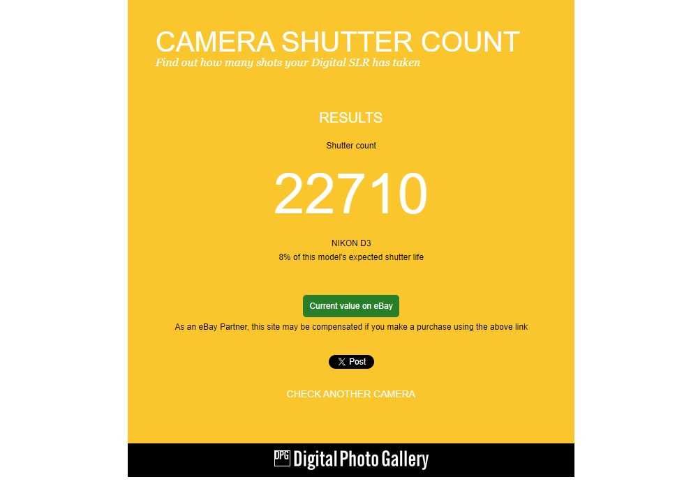 Nikon D3 пробіг 22700