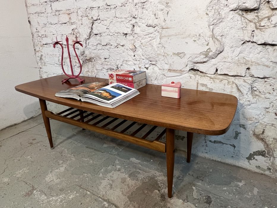 Ława  stolik kawowy T 46/A „Jamnik” z drabinką prl vintage retro