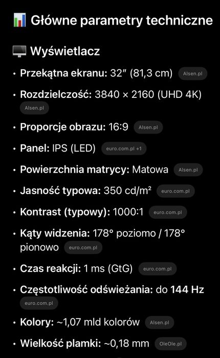 Monitor Samsung S32BG700EU Funkcja SMART