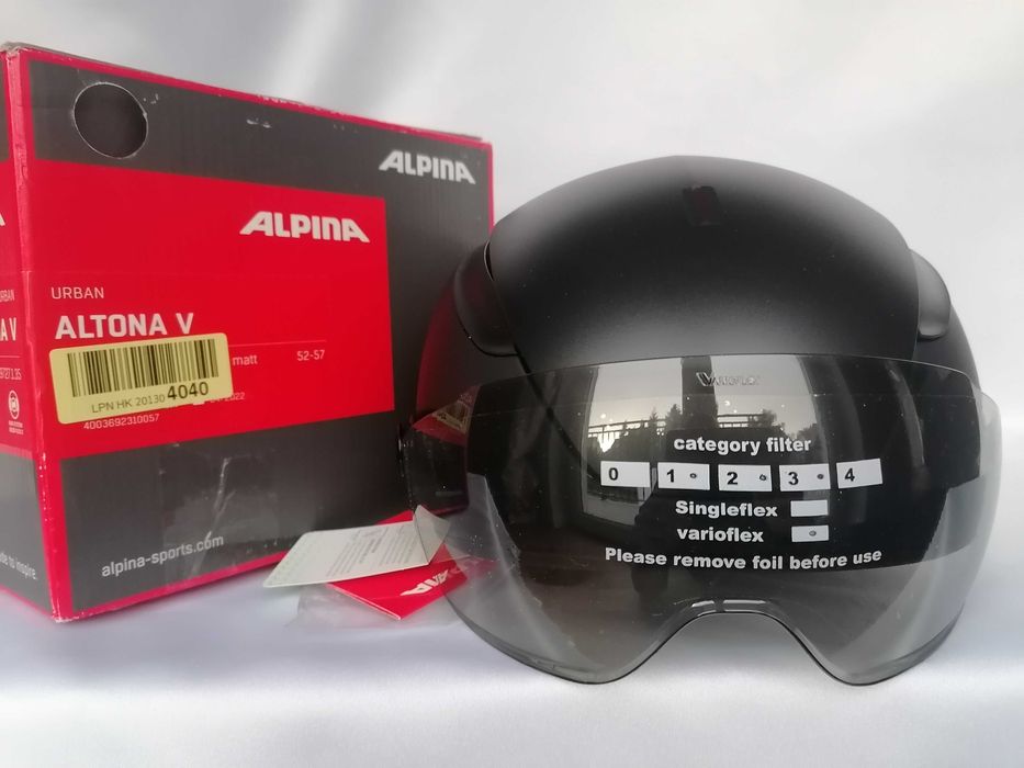 Kask rowerowy Alpina Altona V Vario Black Stealth M 52-57cm