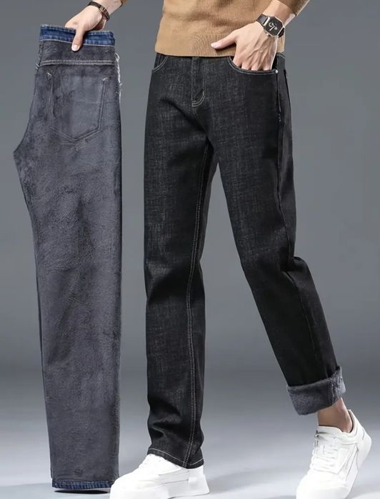 Jeansy męskie termo ocieplane zimowe W 36 nowe