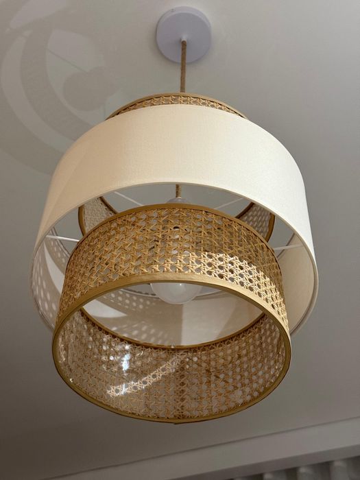Candeeiro de Tecto em Rattan Satu
