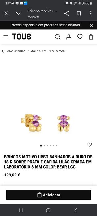 Vendo brincos da tous originais