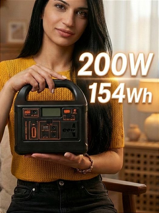 Компактна зарядна станція LiFePO4 (200Вт / 154Wh) Power Station) – Сві