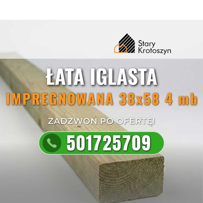 Łata iglasta impregnowana 38X58 / 4.00 MB