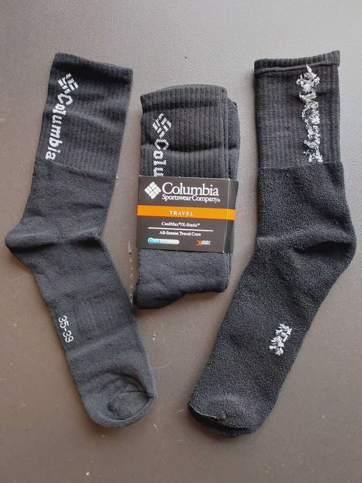 Махрові теплі носки Columbia/Nike/TH. Високі чорні зимові шкарпетки Коламбія/Найк/Томі оптом і в роздріб