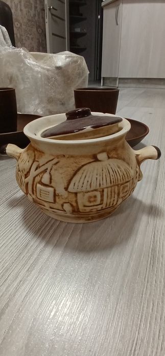 Глиняний посуд. ‼️ Горщик для страв у печі.