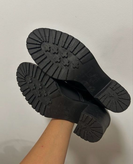 Bota Coturno Feminina Preta Salto Grosso