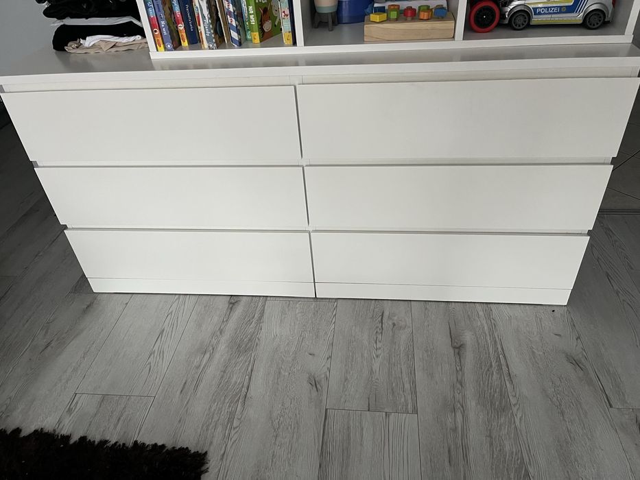 Biała komoda ikea malm/duża