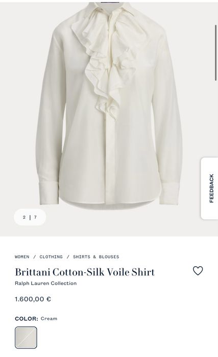 Ralph lauren сорочка шовк