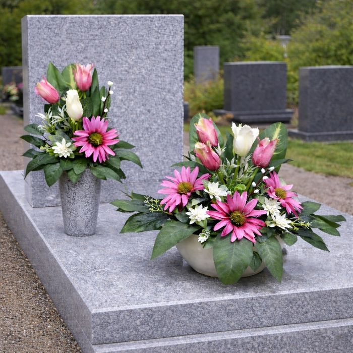 Stroik na cmentarz, nagrobny, wiosenny, wielkanocny, kompozycja kwiato