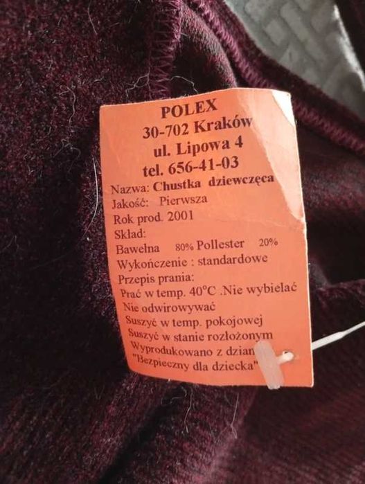 Chusta dziewczęca Vintage