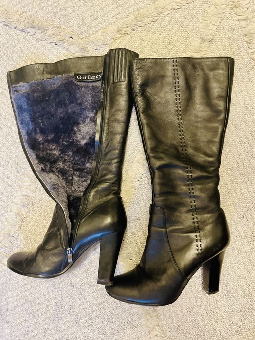 Чоботи шкіряні зимові