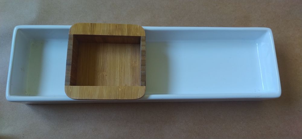 Ceramic and Bamboo Appetizer Plate64585500830337123