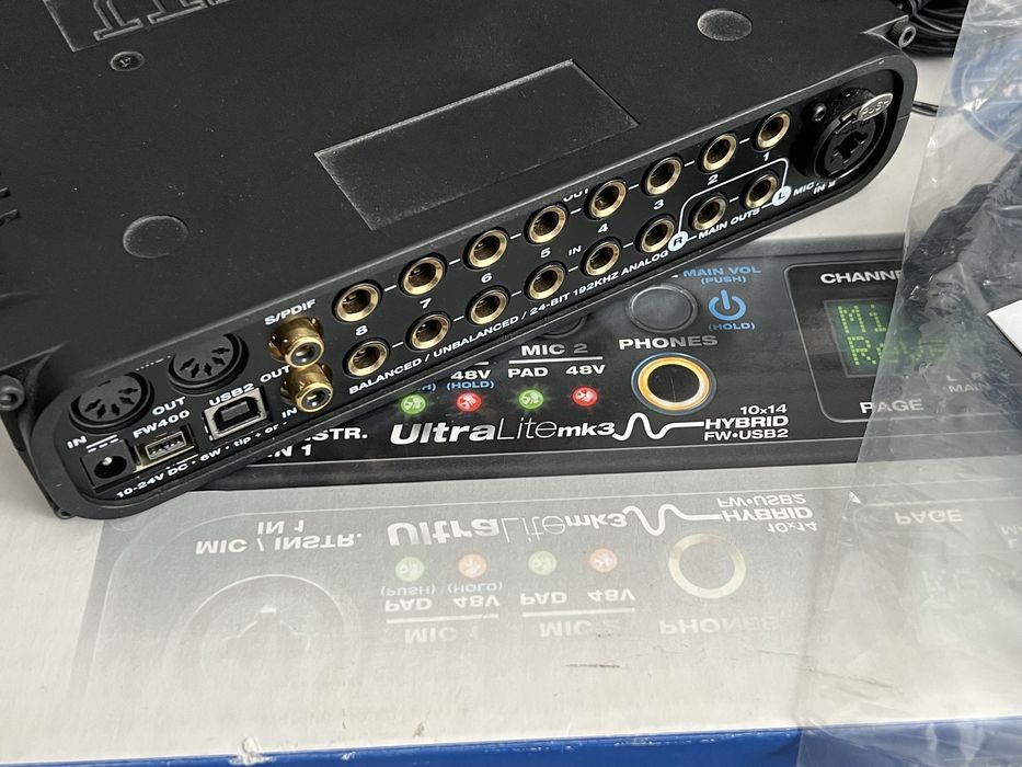 MOTU UltraLite mk3 Hybrid USB FireWire Interfejs Audio Zestaw