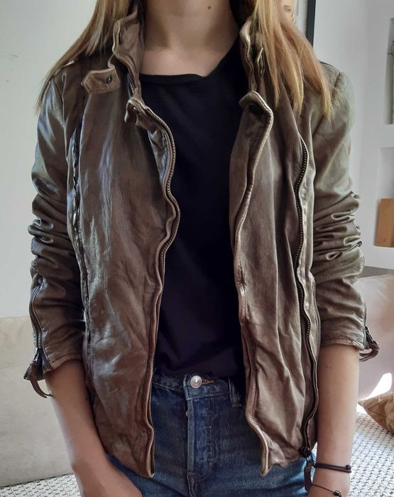 ESPRIT kurtka typu BIKER - skóra