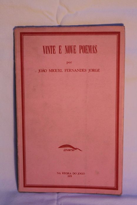 1ª edição "Vinte nove poemas" (1978), de João Miguel Fernandes Jorge
