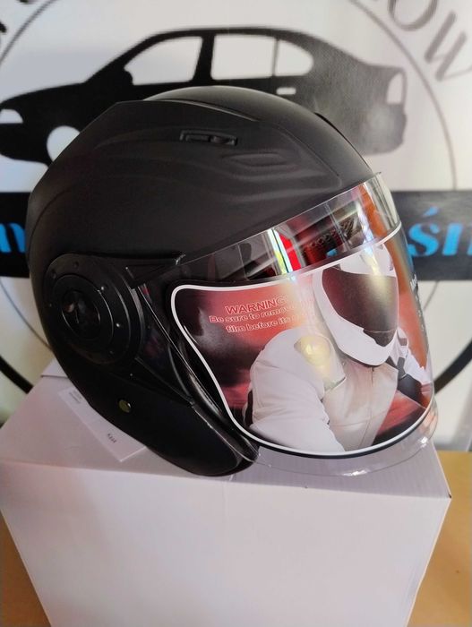 Kask motocyklowy otwarty czarny mat XS S M L XL XXL