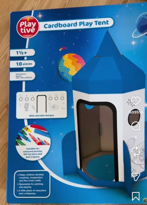 Foguetão de papelão criança
