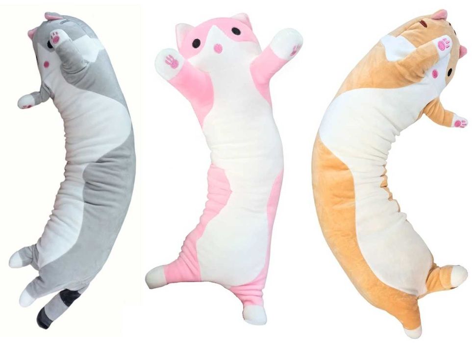 Кіт батон гуртом ціна від 5 шт м'яка іграшка 70 см плюшевий котик