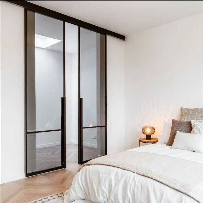 Drzwi loft, stalowo - szklane, nowoczesne, solidne, przesuw, pivot