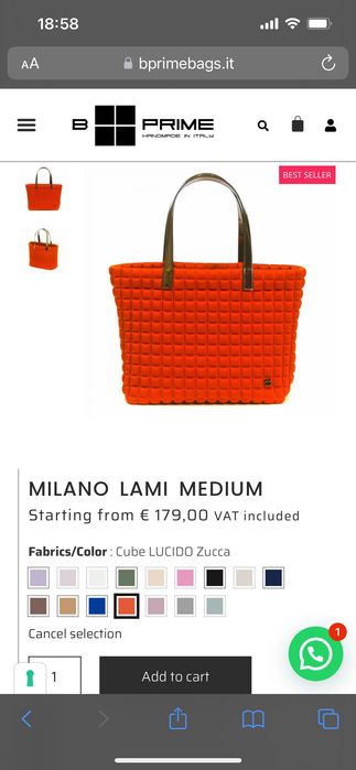 BPRIME- made in Italy - designerska torba typu shopper / na ramię