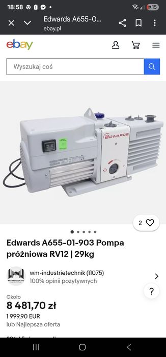 Pompa próżniowa Edwards 12