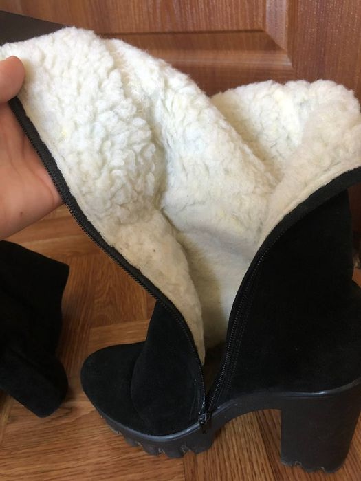 Зимні чоботи, замша, р.40-41