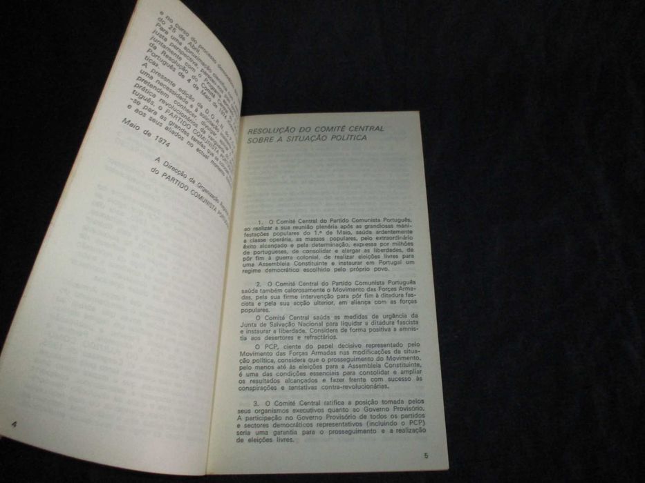 Livro PCP Programa do Partido Comunista Português 1974