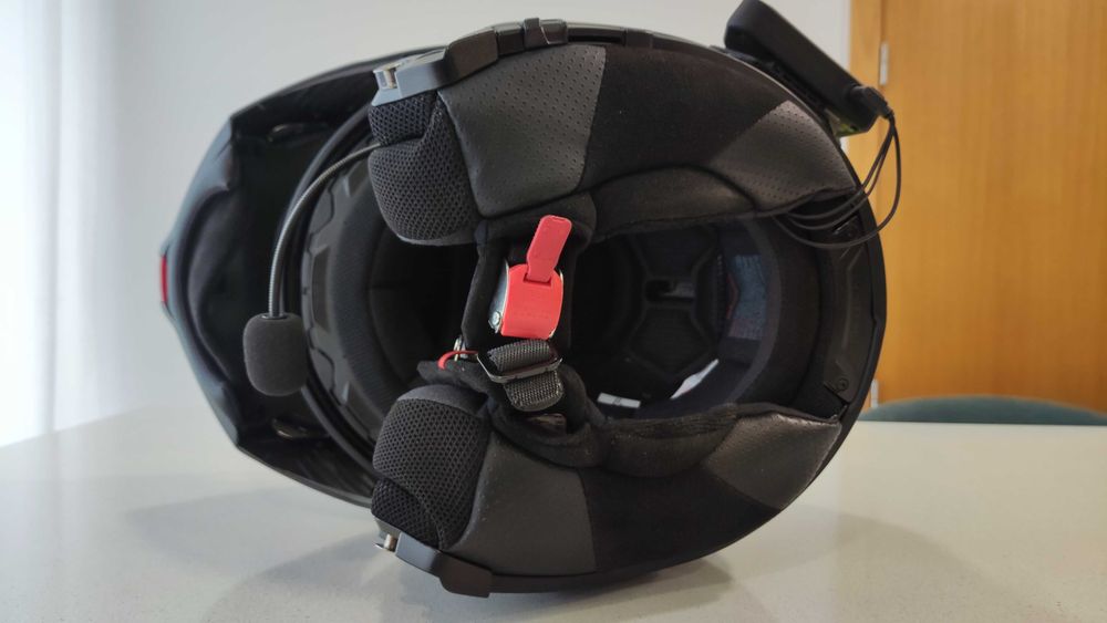 Capacete mota HJC i90, com intercomunicador e pinLock, como novo, L