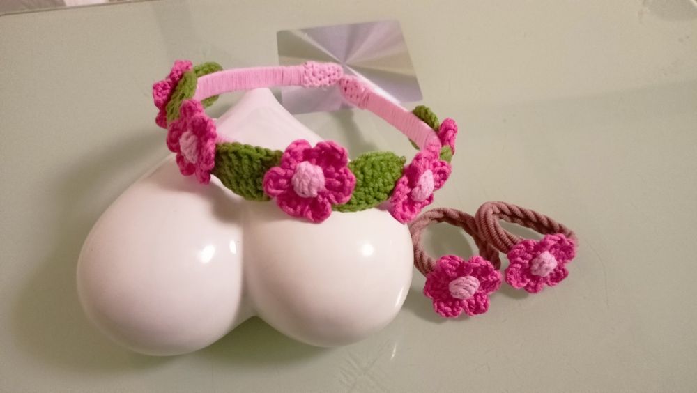 Opaska na włosy+ gumeczki Hand Made