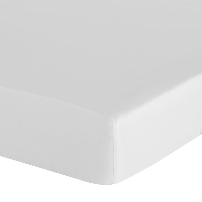 Prześcieradło z gumką 160x200 Basic białe jednobarwne na wysoki materac 30 cm