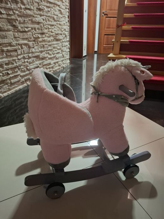 Bujak konik na biegunach 2w1 z oparciem