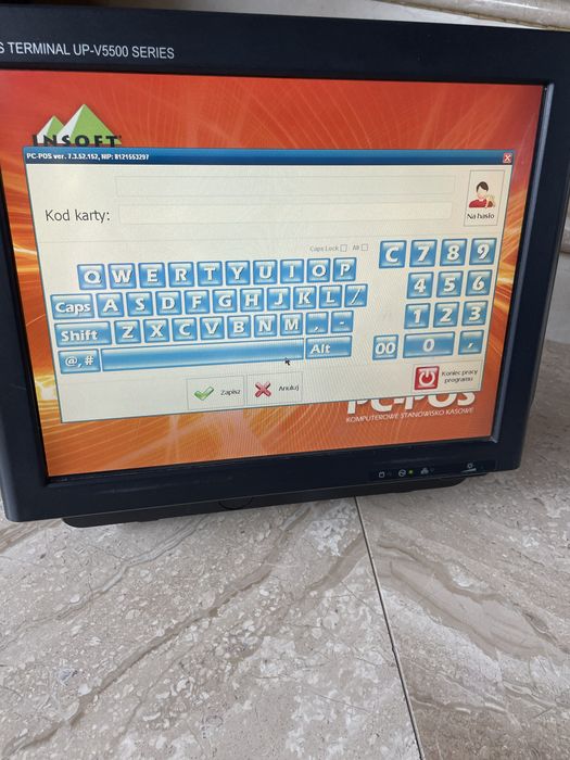 POS TERMINAL Dotykowy SHARP UP-V5500 SERIES 1.6 GHz dysk 80 Komputer
