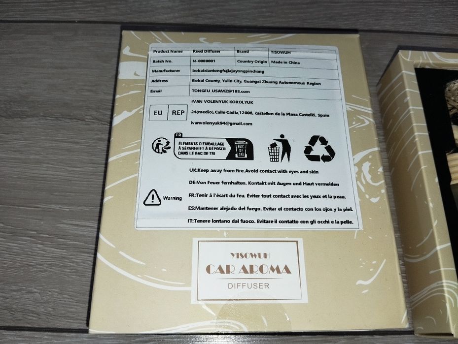 Aroma Car Diffuser - zapach