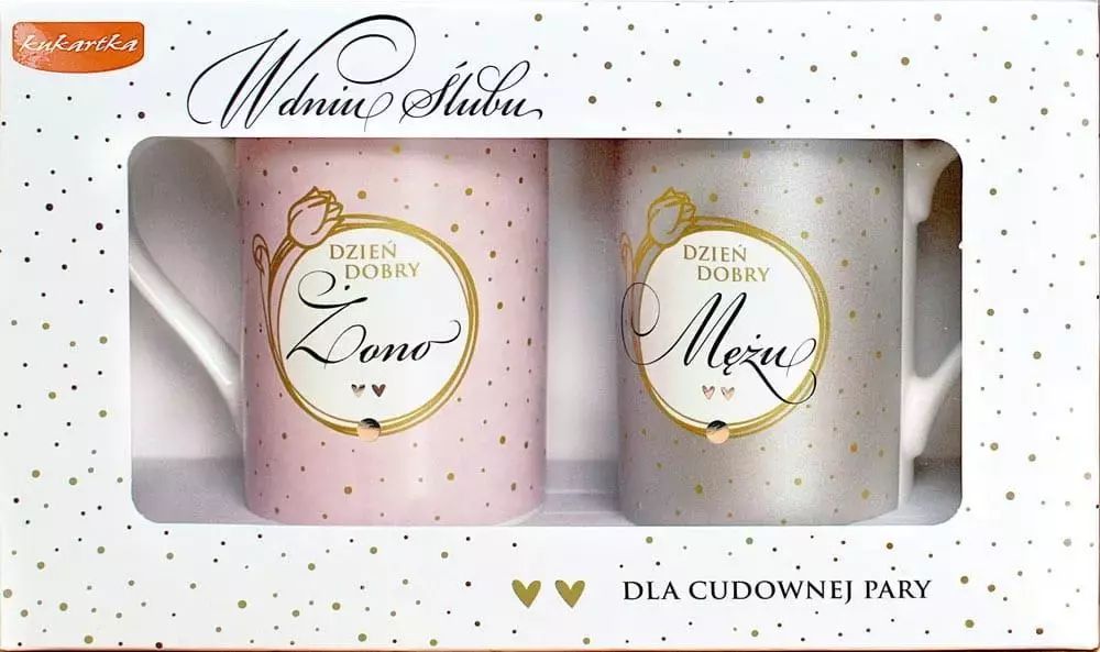 Kubek komplet Q Ślub. Kukartka. Nowy Produkt