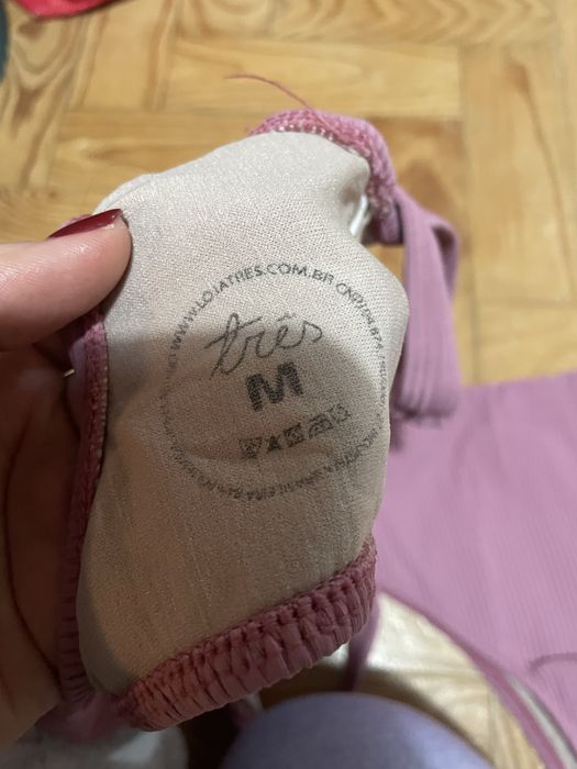 Biquini cor de rosa brasileiro S loja três