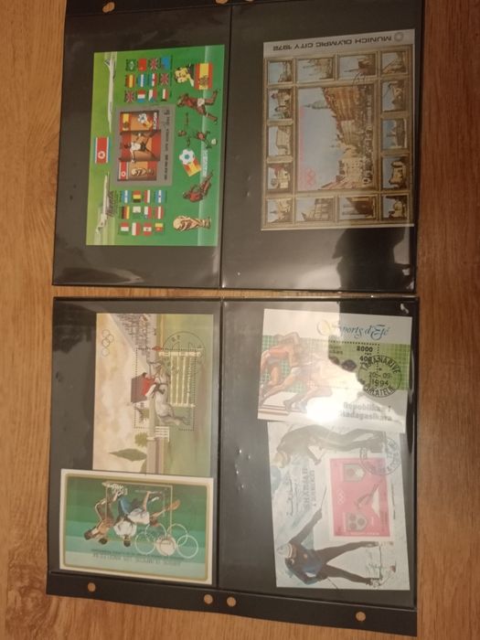 Pocztowe znaczki błoki. Sport.