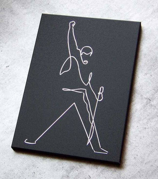 Freddie Mercury Queen Obraz grawerowany na blasze Staloryt