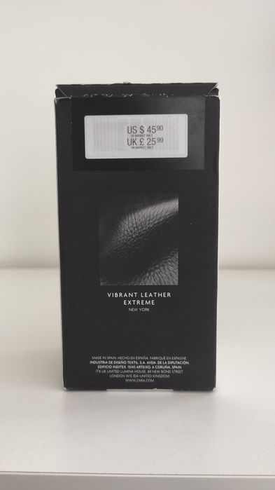 Perfumy męskie unikat zara vibrant leather extreme 100 ml