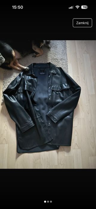 skórzana kurtka oversize stradivarius