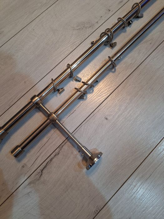 Karnisz srebro 240 cm podwojny