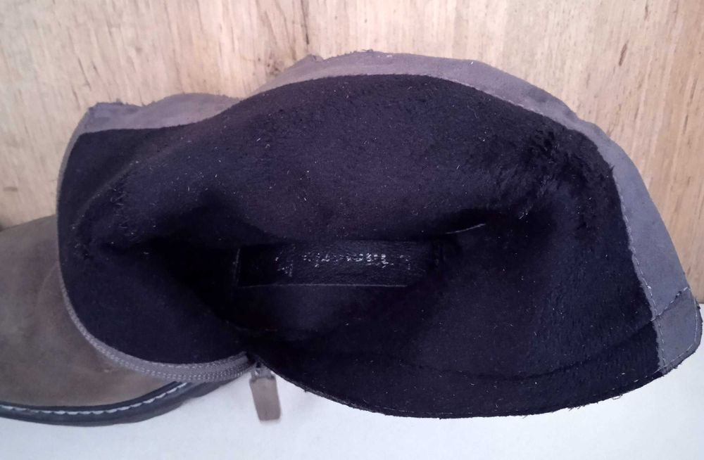 Нові німецькі чоботи, замшеві ботильйони, жіночі черевики демі зима 37