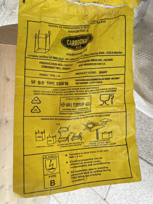 Big bag 1500kg - 2 sztuki