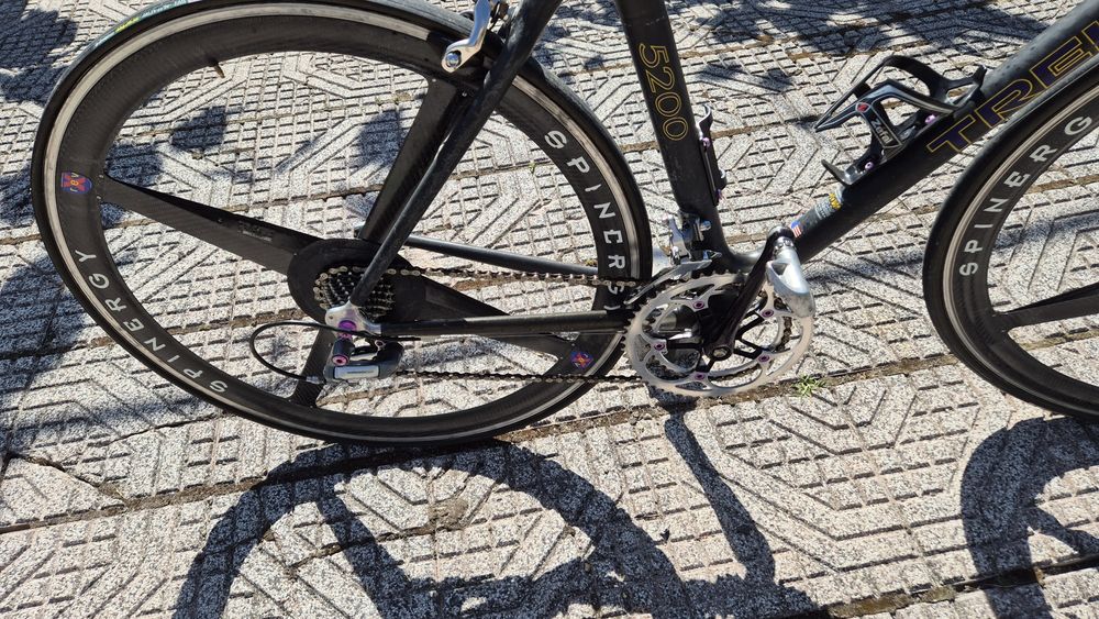 TREK 5200 OCLV Carbon – Made in USA – Rodas Spinergy Rev-X Carbon – Clássica de Coleção