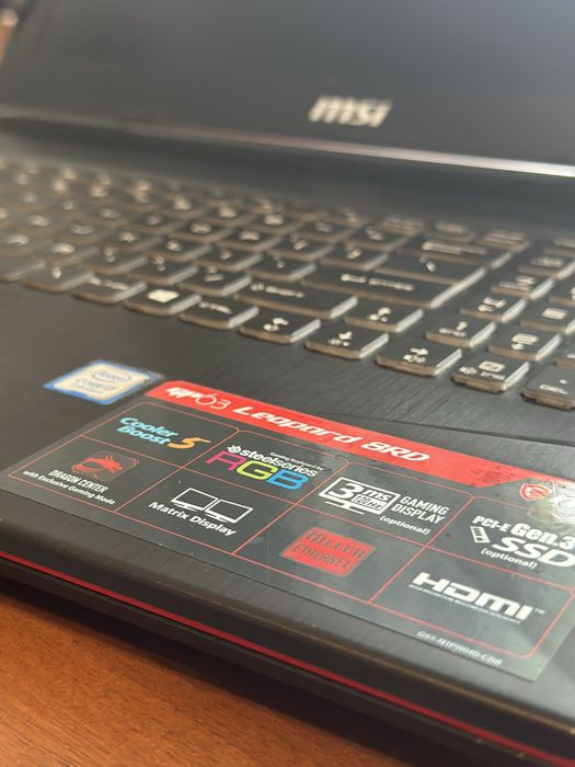 Laptop Gamingowy MSI GP63 i7 32GB RAM GTX 1050 Ti