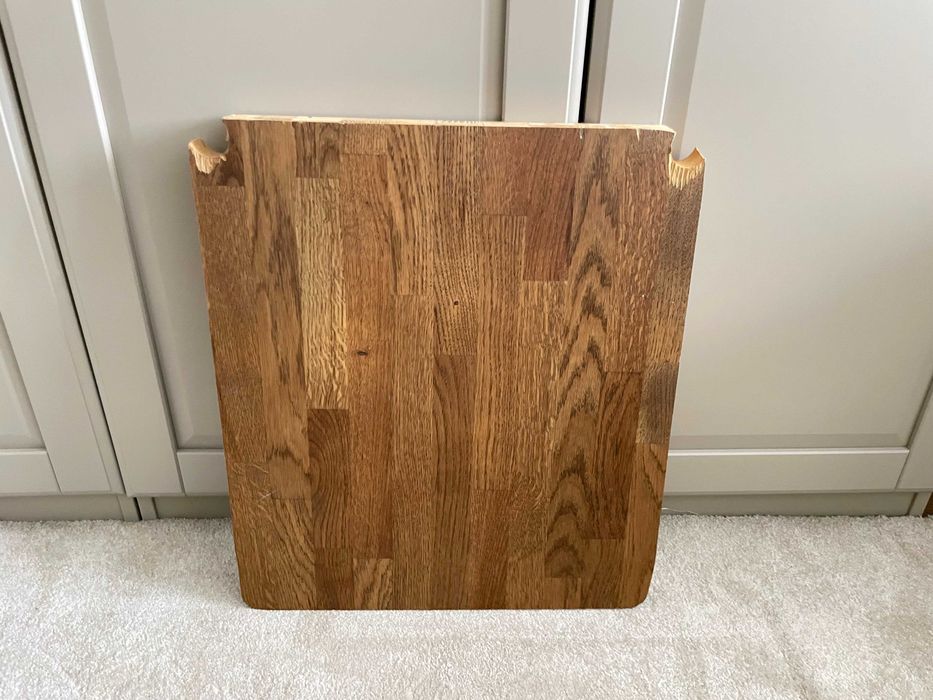 blat dębowy drewno 100% 51,2x44,6 gruby zaolejowany